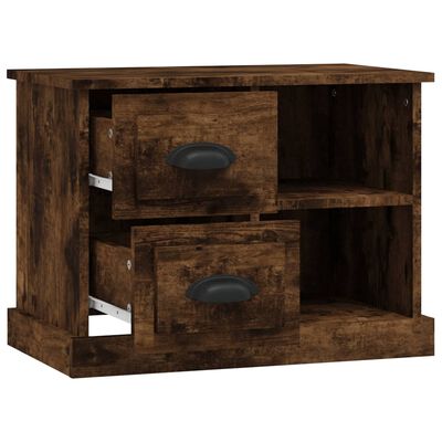 vidaXL Bedside Cabinet Smoked Oak 60x35.5x45 cm