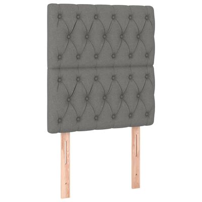 vidaXL LED Headboard Dark Grey 80 cm Fabric