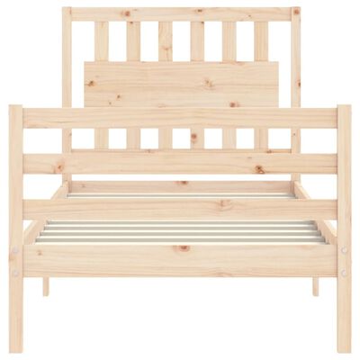 vidaXL Bed Frame without Mattress Single Solid Wood