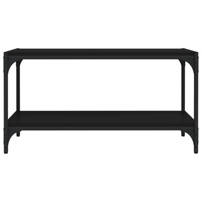 vidaXL TV Cabinet Black 80x33x41 cm Engineered Wood and Steel