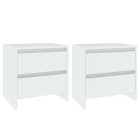 vidaXL Bedside Cabinets 2 pcs White 45x34.5x44.5 cm Engineered Wood