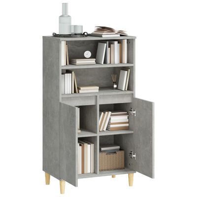 vidaXL Highboard Concrete Grey 60x36x110 cm Engineered Wood