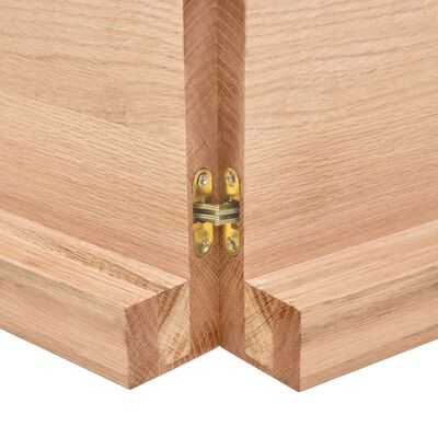 vidaXL Wall Shelf Light Brown 140x60x(2-6) cm Treated Solid Wood Oak