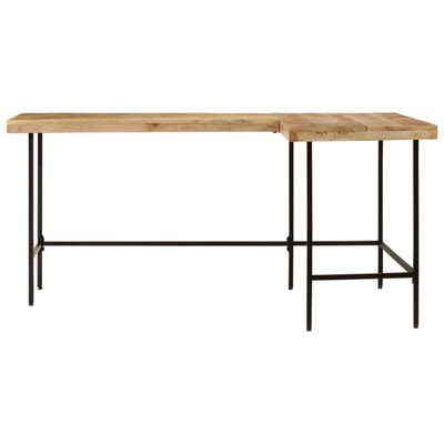 vidaXL Desk 165x110x77 cm Solid Wood Mango and Iron