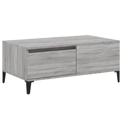 vidaXL Coffee Table Grey Sonoma 90x50x36.5 cm Engineered Wood