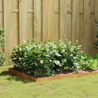 vidaXL Garden Raised Bed 100x100x18.5 cm Corten Steel