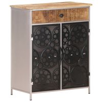 vidaXL Sideboard 60x35x75 cm Rough Mango Wood & Iron