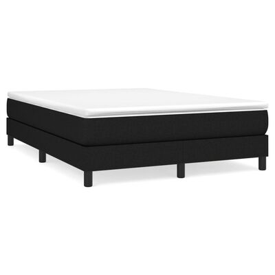 vidaXL Bed Frame without Mattress Black Double Fabric