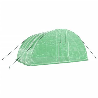 vidaXL Greenhouse with Steel Frame Green 24 m² 6x4x2.85 m