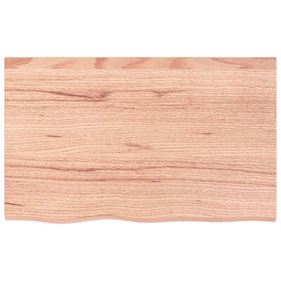 vidaXL Bathroom Countertop Light Brown 80x50x(2-4) cm Treated Solid Wood