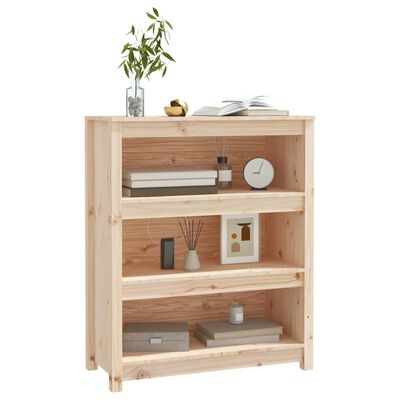 vidaXL Book Cabinet 80x35x97 cm Solid Wood Pine