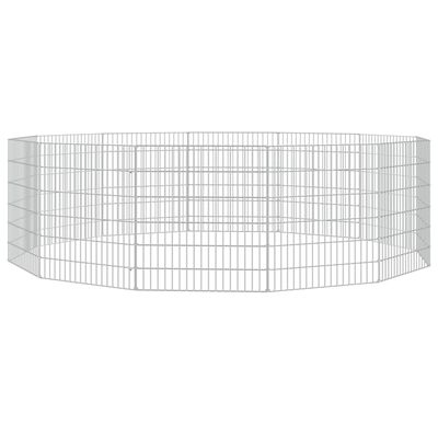 vidaXL Free Range Animal Enclosure 12-Panel 54x60 cm Galvanised Iron