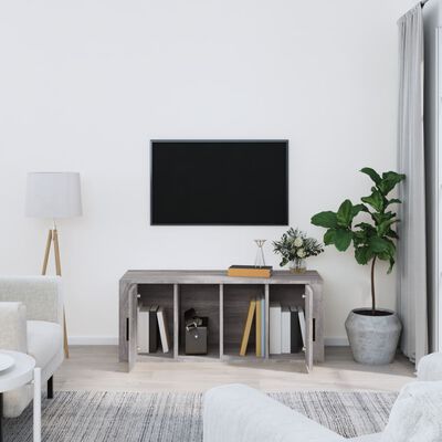 vidaXL TV Cabinet Grey Sonoma 100x35x40 cm Engineered Wood