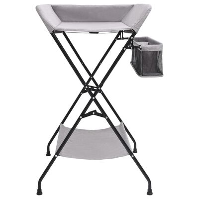 vidaXL Changing Table Light Grey Iron