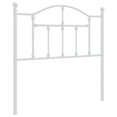 vidaXL Metal Headboard White 90 cm