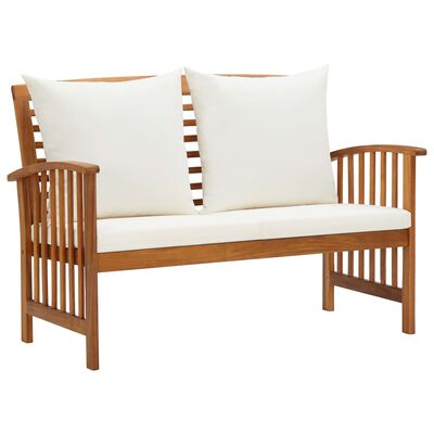 vidaXL 4 Piece Garden Lounge Set with Cushions Solid Acacia Wood