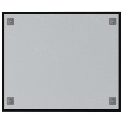 vidaXL Wall-mounted Magnetic Board Black 60x50 cm Tempered Glass