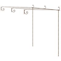 vidaXL Garden Pergola Antique Brown 3x3x2.5 m Iron