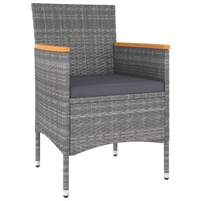 vidaXL 5 Piece Garden Lounge Set Poly Rattan Grey