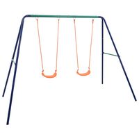 vidaXL Swing Set with 2 Seats Steel