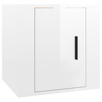vidaXL Wall Mounted TV Cabinet High Gloss White 40x34,5x40 cm