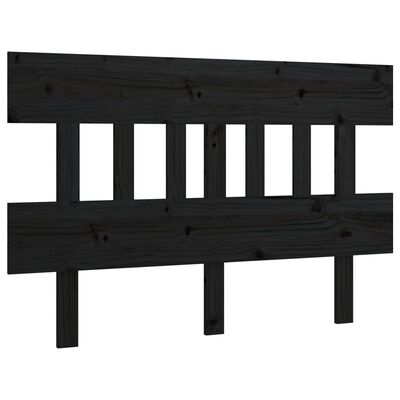 vidaXL Bed Headboard Black 153.5x3x81 cm Solid Wood Pine