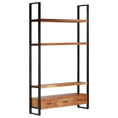 vidaXL Bookshelf 118x30x200 cm Solid Acacia Wood