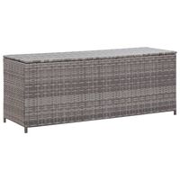 vidaXL Garden Storage Box Grey 120x50x60 cm Poly Rattan