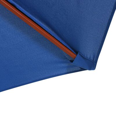 vidaXL Garden Parasol with Wooden Pole 300x258 cm Blue