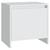 vidaXL Bedside Cabinet White 45x34x44.5 cm Engineered Wood