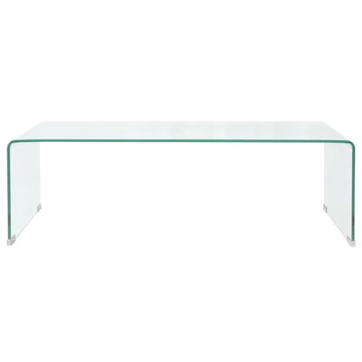 vidaXL Coffee Table Tempered Glass 98x45x30 cm Clear