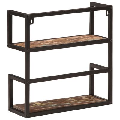 vidaXL Wall Shelf 55x20x55 cm Solid Wood Reclaimed and Iron