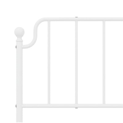 vidaXL Metal Headboard White 180 cm