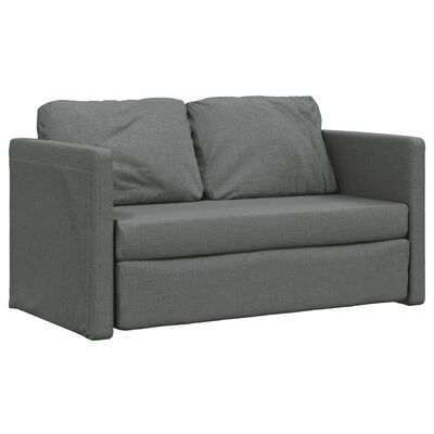 vidaXL Floor Sofa Bed 2-in-1 Dark Grey 112x174x55 cm Fabric