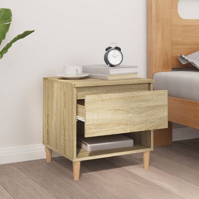 vidaXL Bedside Table Sonoma Oak 50x46x50 Engineered Wood