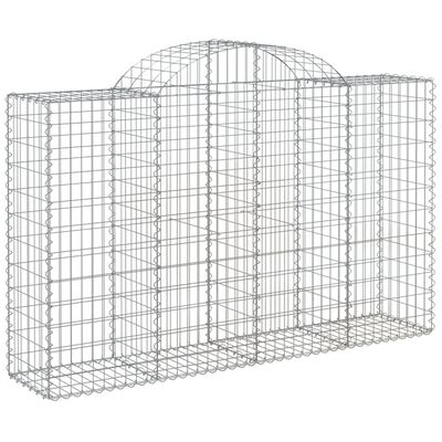 vidaXL Arched Gabion Basket 200x50x120/140 cm Galvanised Iron