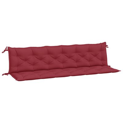 vidaXL Garden Bench Cushions 2pcs Wine Red 200x50x7cm Oxford Fabric