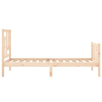 vidaXL Bed Frame without Mattress Single Solid Wood Pine