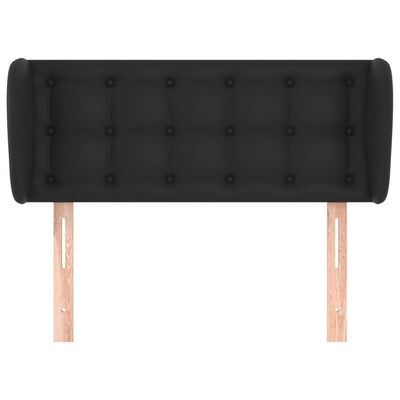 vidaXL Headboard with Ears Black 103 cm Faux Leather