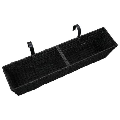 vidaXL Planters 2 pcs Water Hyacinth Black