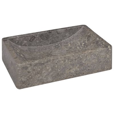 vidaXL Sink 45x30x12 cm Marble High Gloss Grey