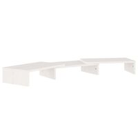 vidaXL Monitor Stand White 80x24x10.5 cm Solid Wood Pine