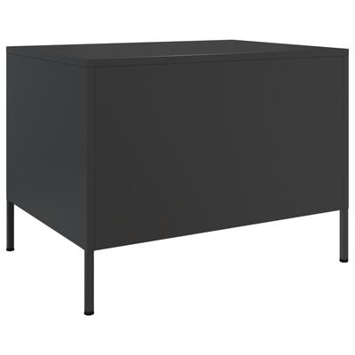 vidaXL Coffee Table Black 68x50x50.5 cm Steel