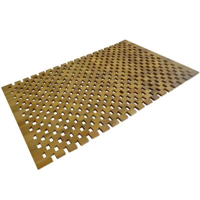 vidaXL Bath Mat Acacia Wood 80x50 cm Mosaic