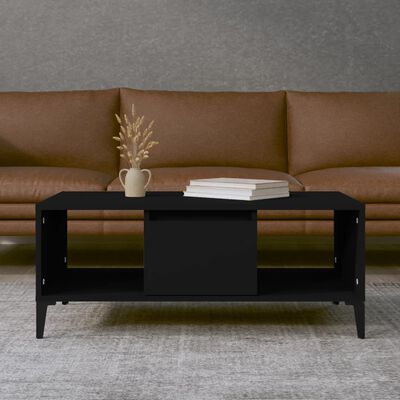 vidaXL Coffee Table Black 90x50x36.5 cm Engineered Wood