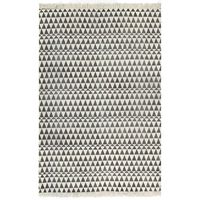 vidaXL Kilim Rug Cotton 120x180 cm with Pattern Black/White