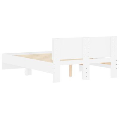 vidaXL Bed Frame without Mattress White 135x190 cm Double