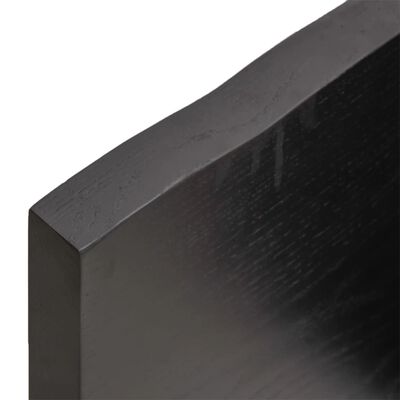 vidaXL Table Top Dark Brown 180x50x(2-4) cm Treated Solid Wood Live Edge
