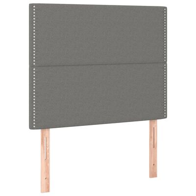 vidaXL LED Headboard Dark Grey 80 cm Fabric