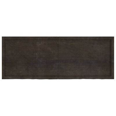 vidaXL Bathroom Countertop Dark Brown 160x60x(2-4) cm Treated Solid Wood